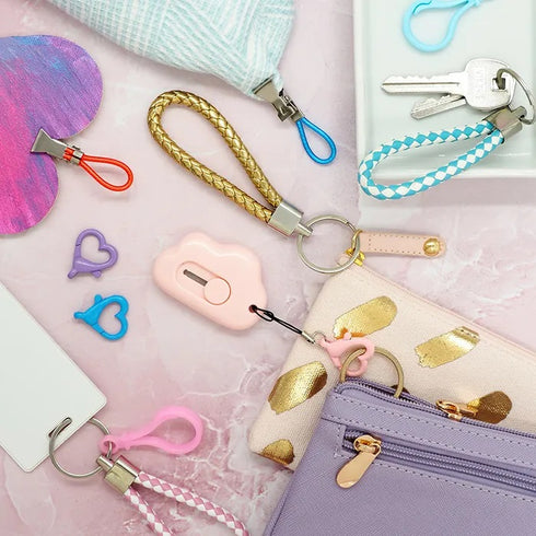 Metallic Colour Woven PU KeyChains